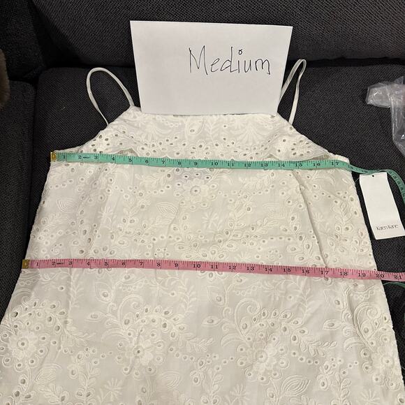 KAREN KANE Eyelet Embroidered Cotton Midi Sundress 
Ivory - Picture 13 of 14